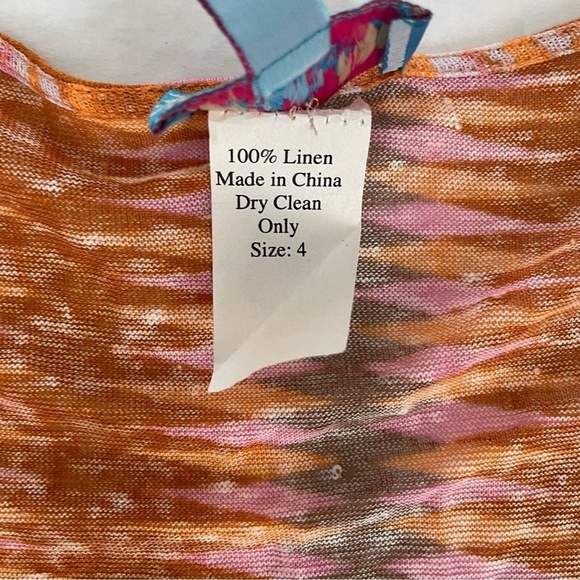 NWT Plenty by Tracy Reece Linen Dress Anthropologie V Neck Cap Sleeve Bohemian 4 - Picture 9 of 14